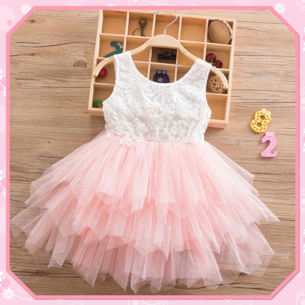 🌸New Girl’s Fancy Beaded Bodice & Layered Tulle🌸